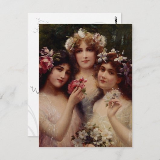 De drie Graces - Émile Vernon Briefkaart (Voorkant / Achterkant)