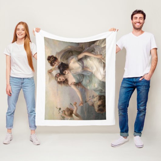 De drie gratiën door Edouard Bisson Fleece Deken (In situ)