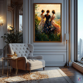 De Drie Gratiën Opnieuw Uitgebeeld in Impressionis Poster
