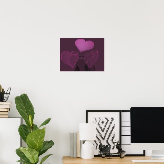 De drie harten poster (Thuiskantoor)