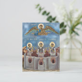 De drie heilige jongelingen Orthodoxe christelijke Briefkaart (Staand voorkant)