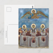 De drie heilige jongelingen Orthodoxe christelijke Briefkaart (Voorkant / Achterkant)