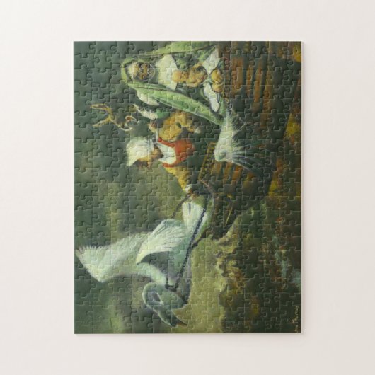 De drie heks die Jigzaag Puzzle Legpuzzel (Verticaal)