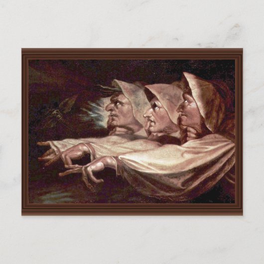 De drie heks Engels - de vreemde zussen of T Briefkaart (Voorkant)
