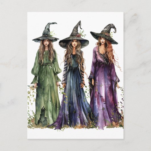 De drie heksen briefkaart (Voorkant)