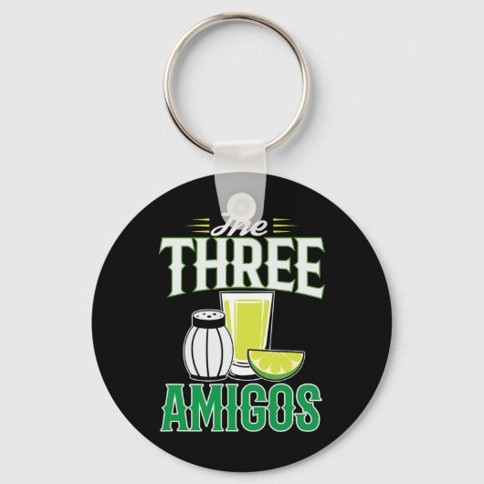 De drie Italiaanse Cinco de Mayo Gift Sleutelhanger (Voorkant)