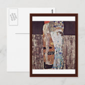 De drie jaren vrouw van Klimt Gustav Briefkaart (Voorkant / Achterkant)