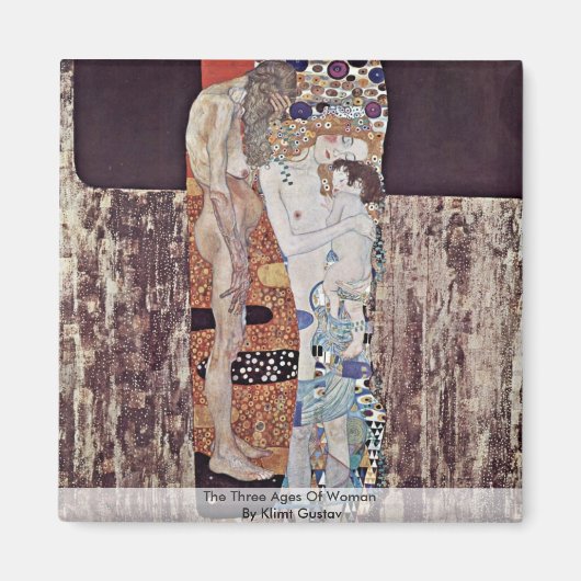 De drie jaren vrouw van Klimt Gustav Magneet (Voorkant)