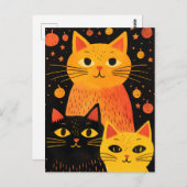 De drie katten briefkaart (Voorkant / Achterkant)