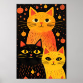 De drie katten poster (Voorkant)