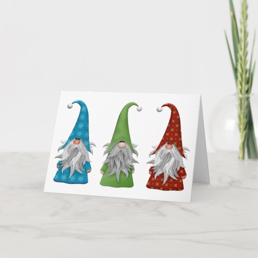 De Drie Kerst Gnoom Kerstkaarten Feestdagen Kaart (Voorkant)