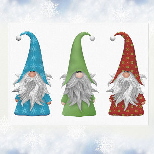 De drie kerstgnomen tissuepapier