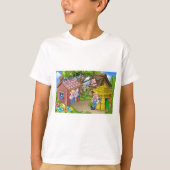 De drie kleine Varkens Fairytale Scene T-shirt (Voorkant)