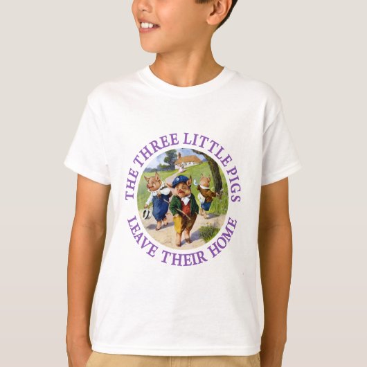 De drie kleine varkens verlaten hun huis t-shirt (Voorkant)
