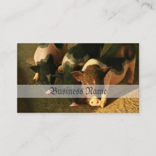 De drie kleine varkens visitekaartje (Voorkant)