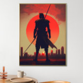 De drie kleuren van de Samurai Japanse arrior Poster