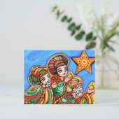 De drie koningen briefkaart (Staand voorkant)