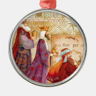 De drie koningen metalen ornament