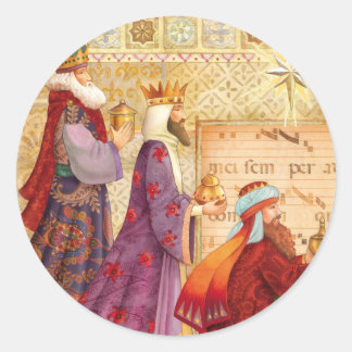De drie koningen ronde sticker