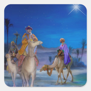 De drie koningen vierkante sticker