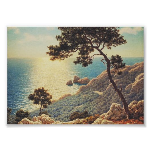 De drie kroonlijsten van de Franse Riviera Foto Afdruk (Voorkant)