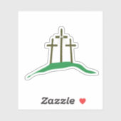 De Drie Kruisen Jezus Christus is verrezen! Sticker (Vel)