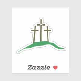 De Drie Kruisen Jezus Christus is verrezen! Sticker