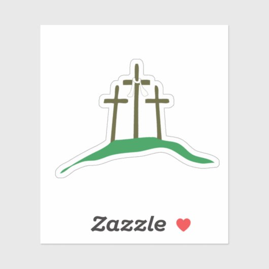 De Drie Kruisen Jezus Christus is verrezen! Sticker (Vel)