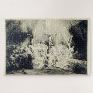 De Drie Kruizen door Rembrandt van Rijn Editie 2 Legpuzzel