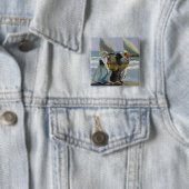 De drie kwartels - Joaquin Sorolla Vierkante Button 5,1 Cm (In situ)