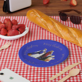 De drie Magi Bearing geschenken & Kerstmis groet Papieren Bordje