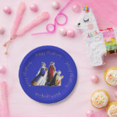 De drie Magi Bearing geschenken & Kerstmis groet Papieren Bordje (Feest)