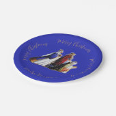 De drie Magi Bearing geschenken & Kerstmis groet Papieren Bordje (Gekanteld)