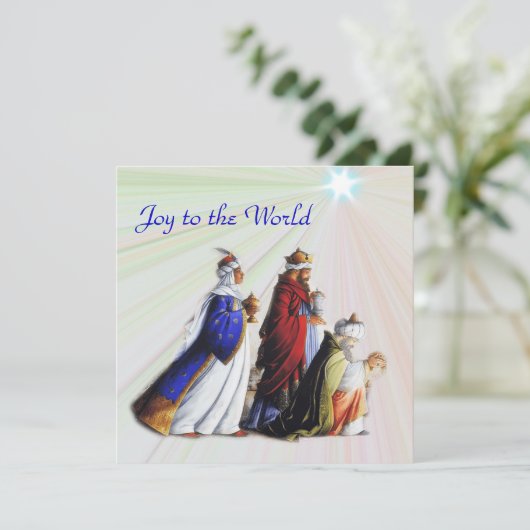 De Drie Magiërs die de eer aan God schenken Kaart (Staand voorkant)