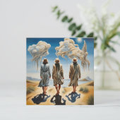 De drie Mannen van de Wijs Kaart (Staand voorkant)