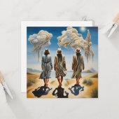 De drie Mannen van de Wijs Kaart (Voorkant / Achterkant in situ)