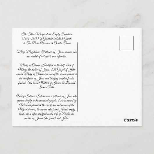 De Drie Maria's Briefkaart (Achterkant)