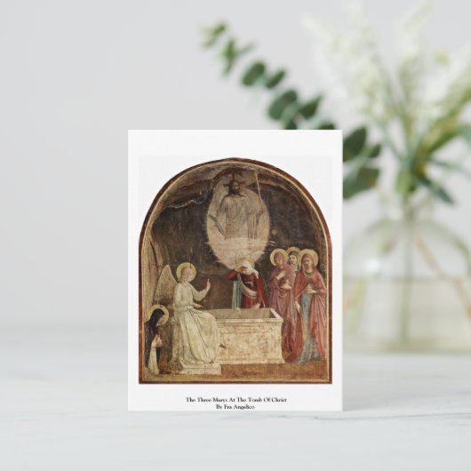 De drie marys bij de tombe van Christus Briefkaart (Staand voorkant)