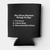 De drie moeilijkste dingen om een grappige prijsop blikjeskoeler (Voorkant)