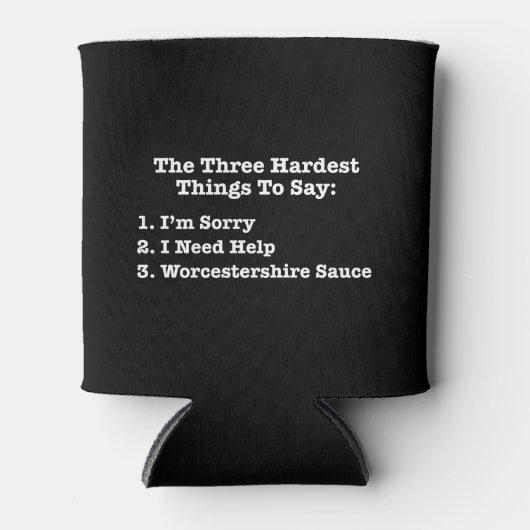 De drie moeilijkste dingen om een grappige prijsop blikjeskoeler (Voorkant)