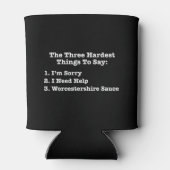 De drie moeilijkste dingen om een grappige prijsop blikjeskoeler (Achterkant)