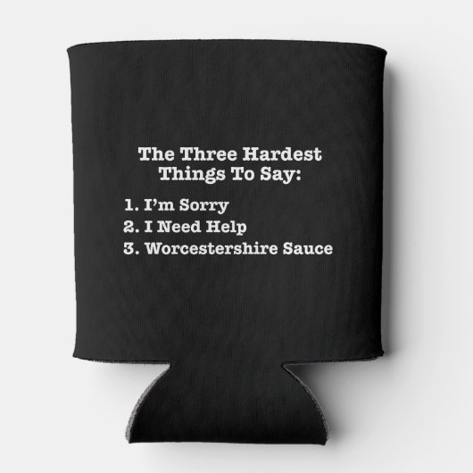 De drie moeilijkste dingen om een grappige prijsop blikjeskoeler (Achterkant)