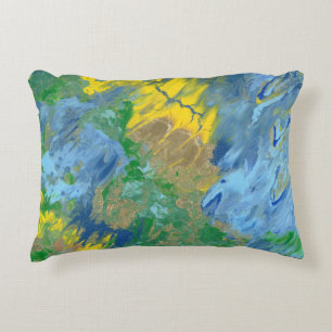 "De Drie Monsters" acryl schilderij Accent Kussen