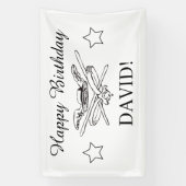 De drie Musketiers Gelukkig Verjaardagsfeest Spandoek (Verticaal)