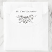 De drie musketiers Heroes - Alexandre Dumas Ovale Sticker (Tas)