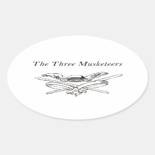 De drie musketiers Heroes - Alexandre Dumas Ovale Sticker