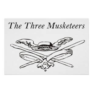 De drie musketiers Heroes - Alexandre Dumas Perfect Poster
