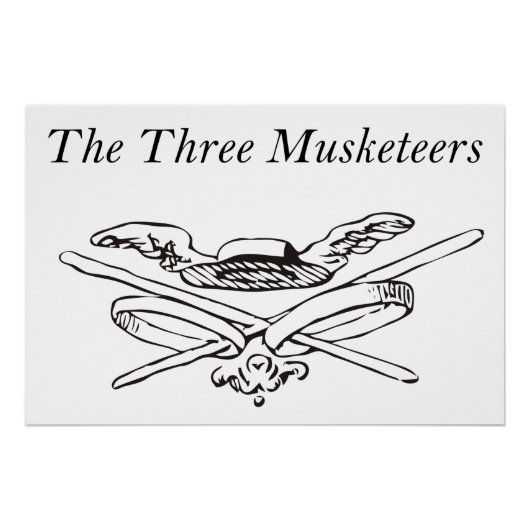 De drie musketiers Heroes - Alexandre Dumas Perfect Poster (Voorkant)