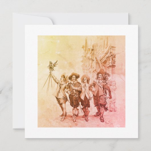 De drie musketiers van Alexandre Dumas Kaart (Voorkant)