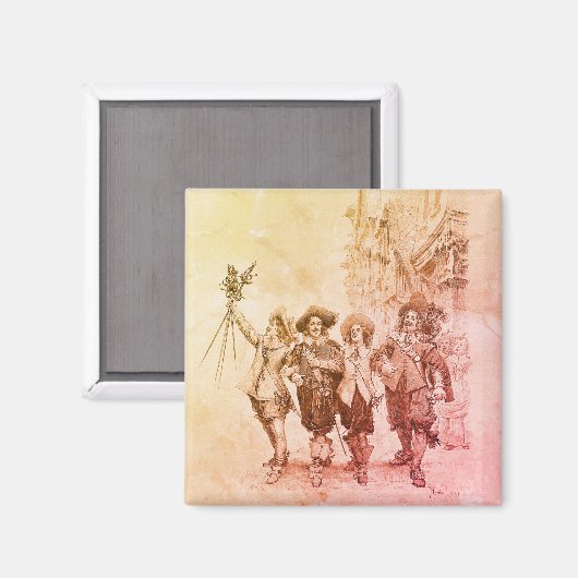 De drie musketiers van Alexandre Dumas Magneet (Voorkant / Achterkant)